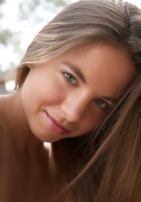 Svelte youthful Altea B unveiling small tits and spreading her legs 